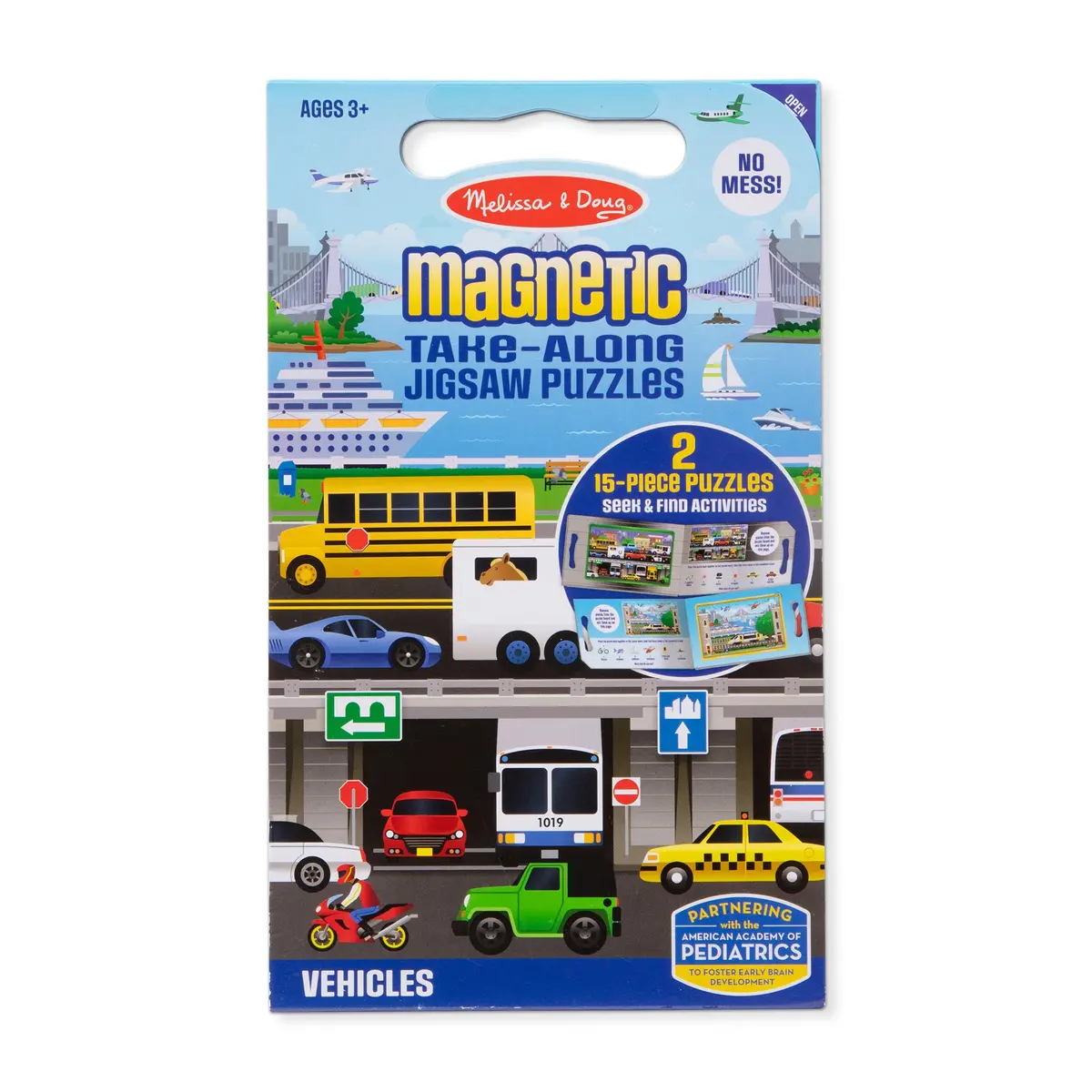 Melissa & Doug Vehicles Magnetic 2 Pack Jigsaw Puzzles - 15 Pc 1