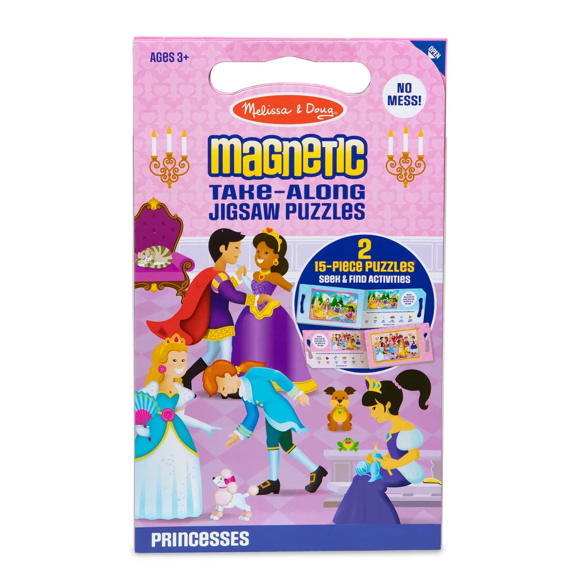 Melissa & Doug Princess 2-Pack Take Along Magnetic Jigsaw Puzzles – 15 Pc 1