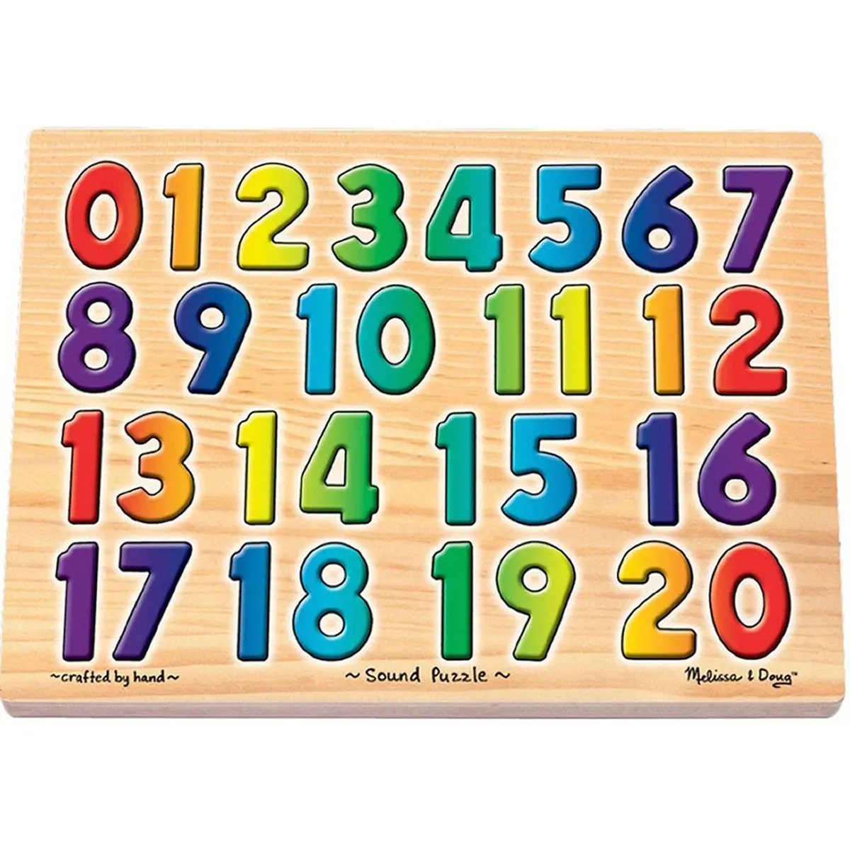 Melissa & Doug Numbers Sound Puzzle - Interactive Counting Toy - 21 Pieces 1