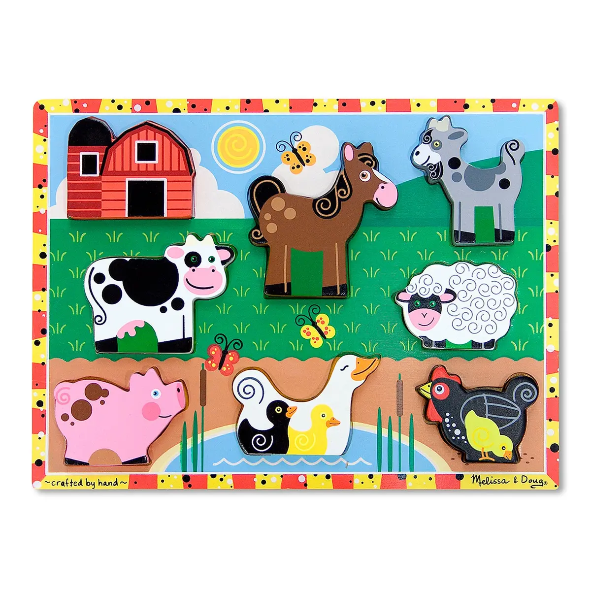 Melissa & Doug Chunky Wooden Farm Puzzle - 8 Pc 1