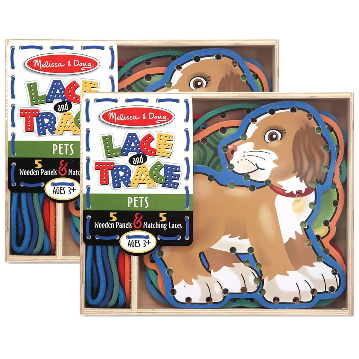 Melissa & Doug Lace & Trace Pets - Vibrant Animal-Themed Lacing Set 1