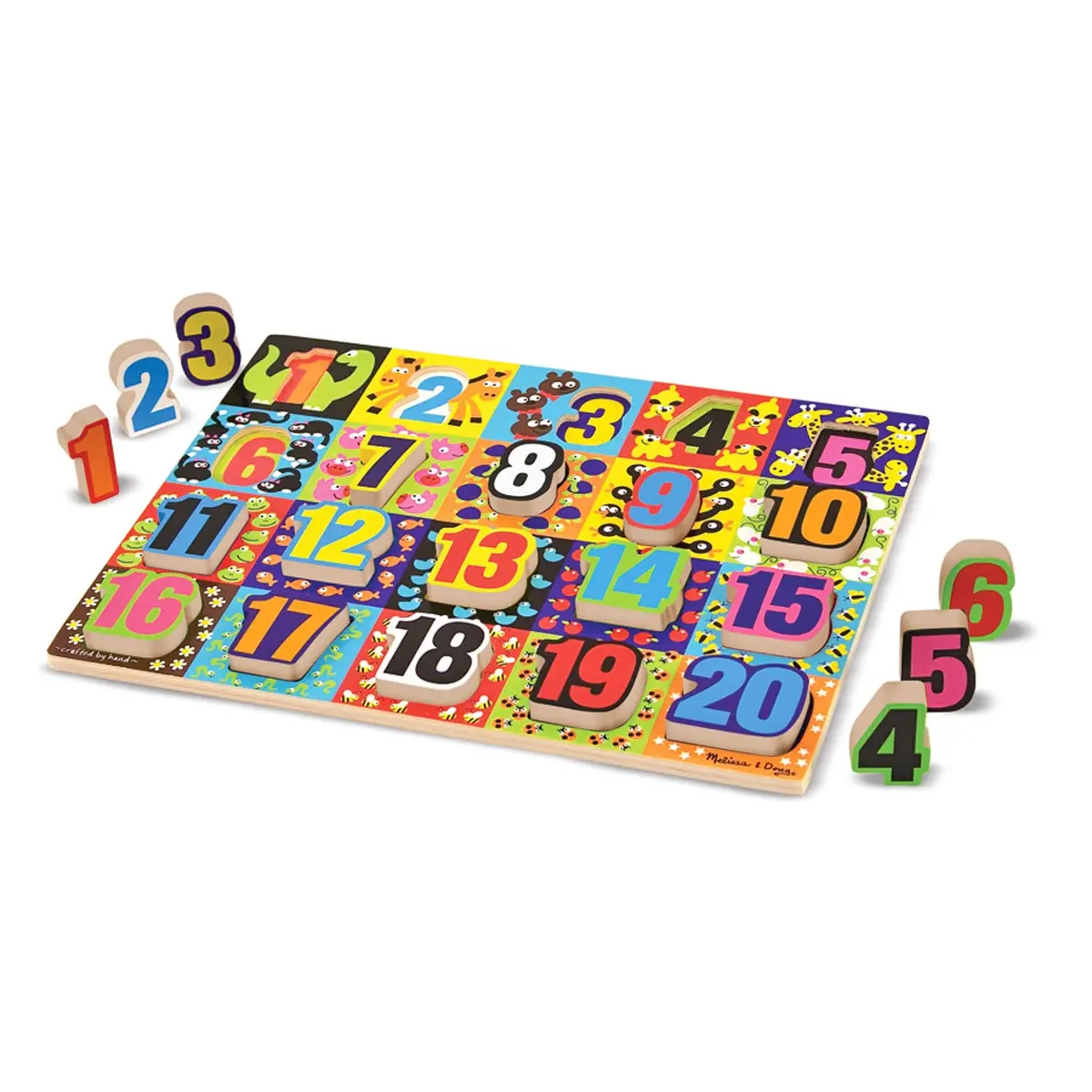 Melissa & Doug Jumbo Numbers Wooden Chunky Puzzle - 20 Pc 1