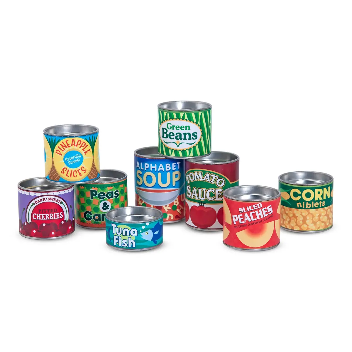 Melissa & Doug Playful Grocery Cans Pretend Play Set - 10 Pieces 1