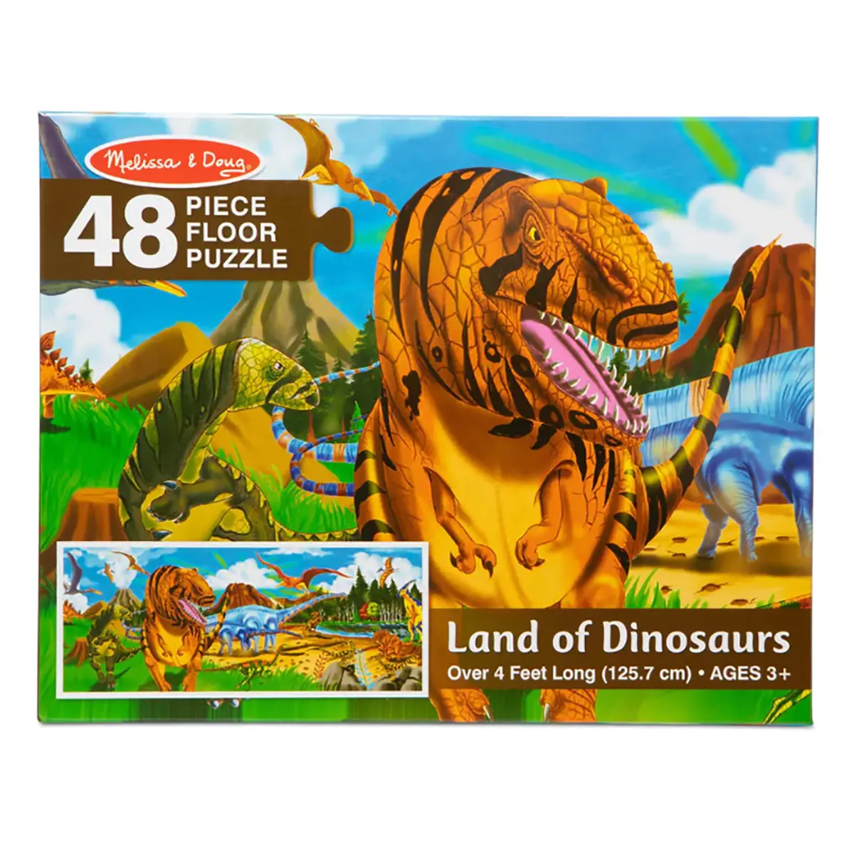 Melissa & Doug Land Of Dinosaurs Floor Puzzle - 48 Pc 1