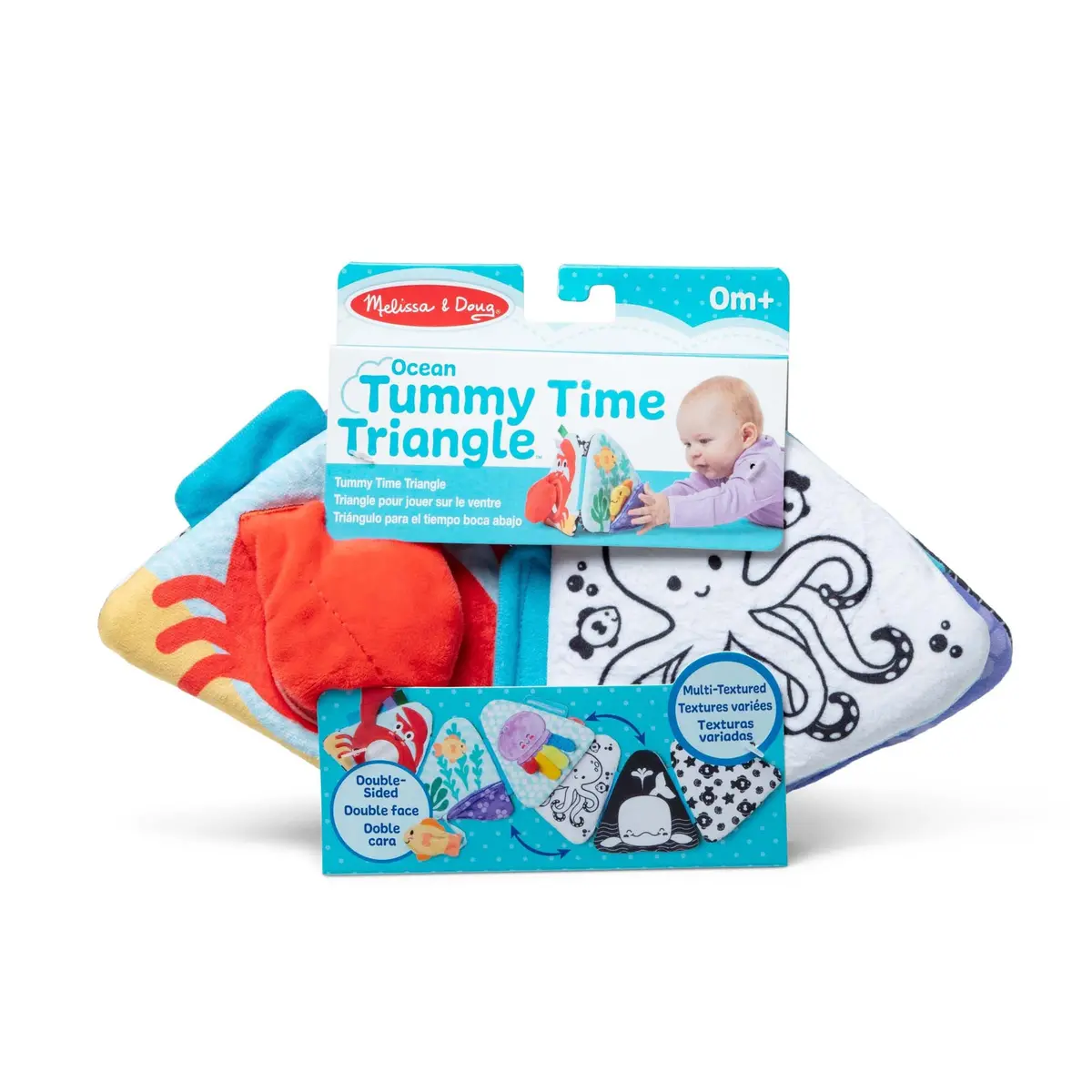 Melissa & Doug Ocean Tummy Time Triangle – Engaging Infant Playmat 1