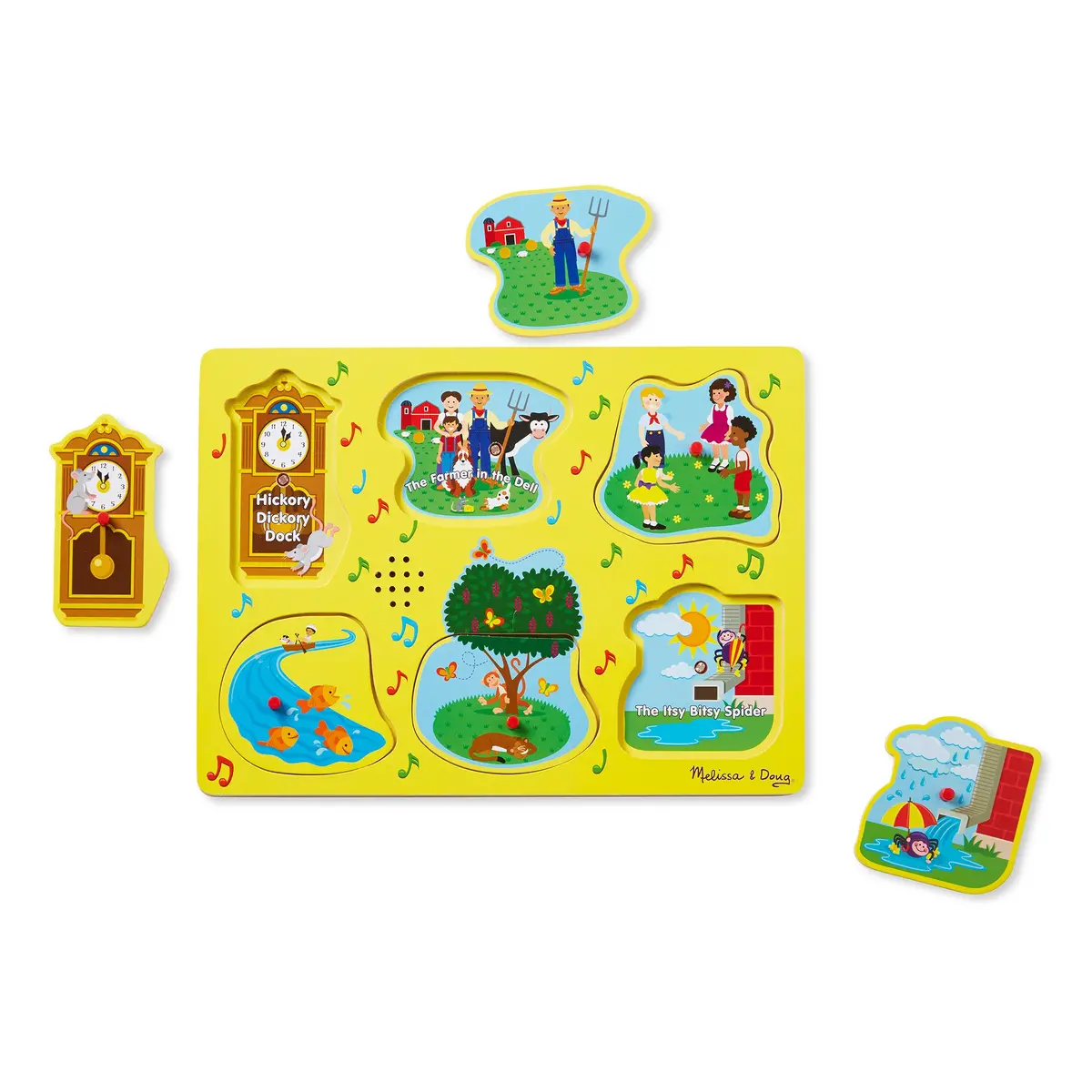 Melissa & Doug Sing-Along Nursery Rhymes - Yellow Sound Puzzle 1