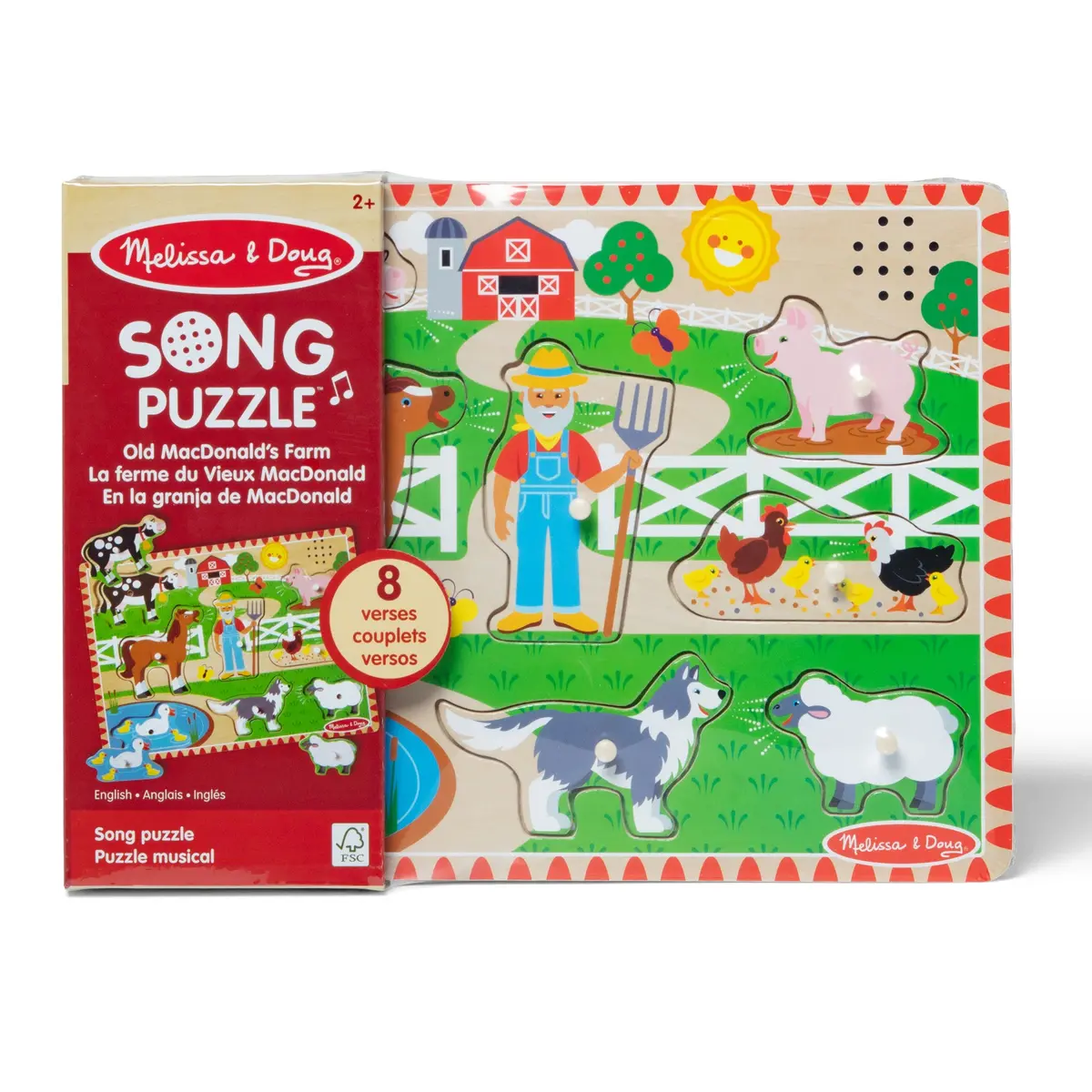 Melissa & Doug Old Macdonald's Farm Sound Puzzle - 8 Pieces 1