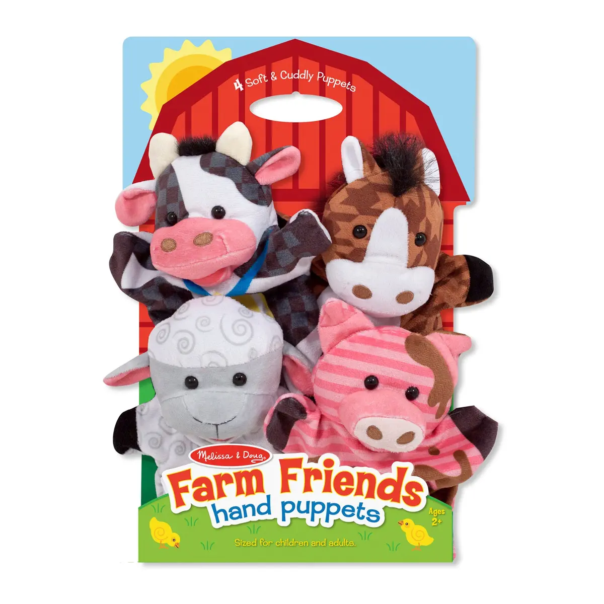 Melissa & Doug Farm Friends Soft Hand Puppets - Set Of 4 1
