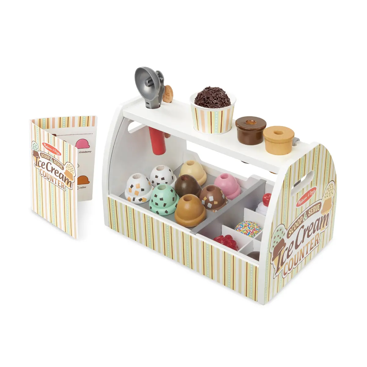 Melissa & Doug 28-Piece Wooden Ice Cream Play Set 1