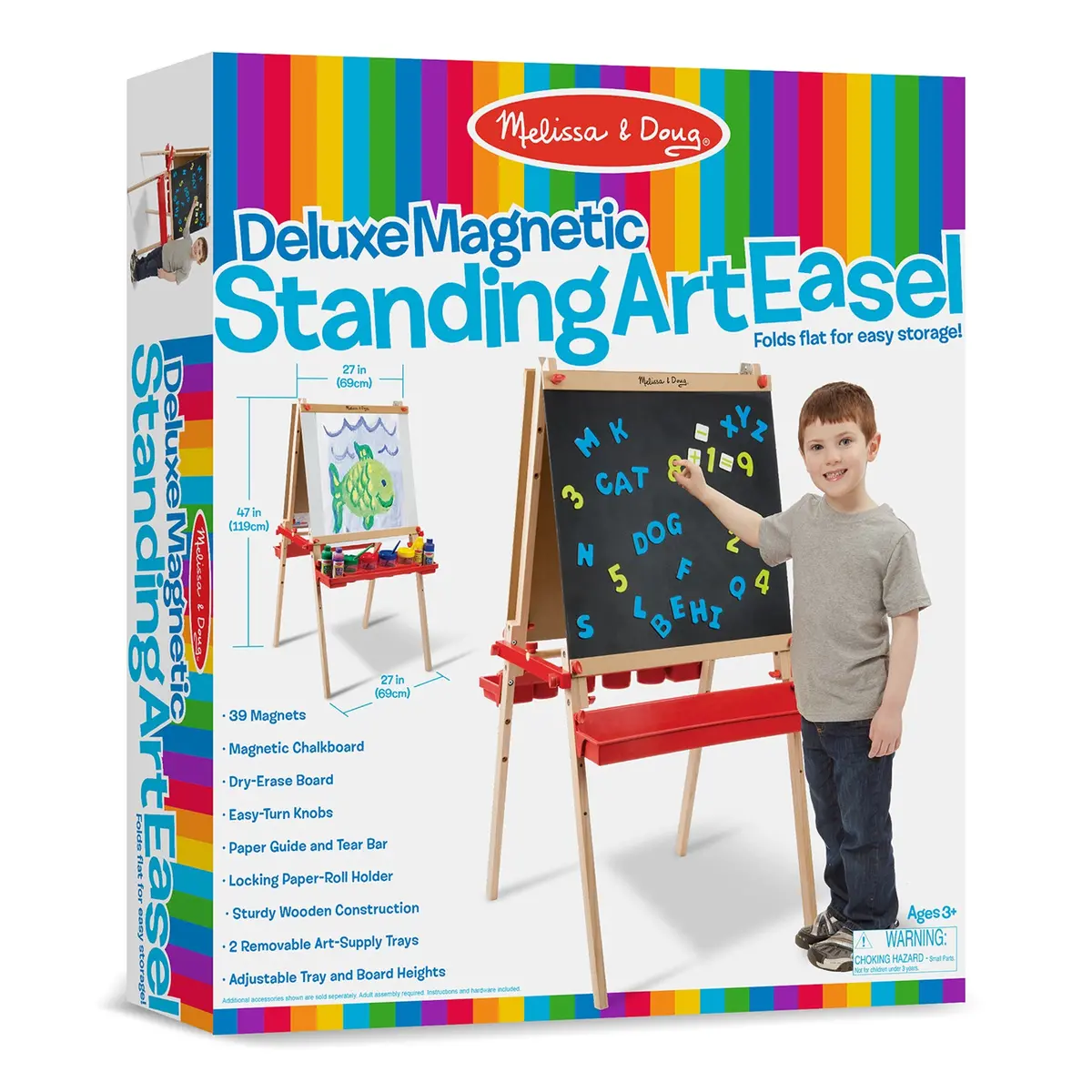Melissa & Doug Deluxe Magnetic Art Easel For Kids - Fsc-Certified Wood 1