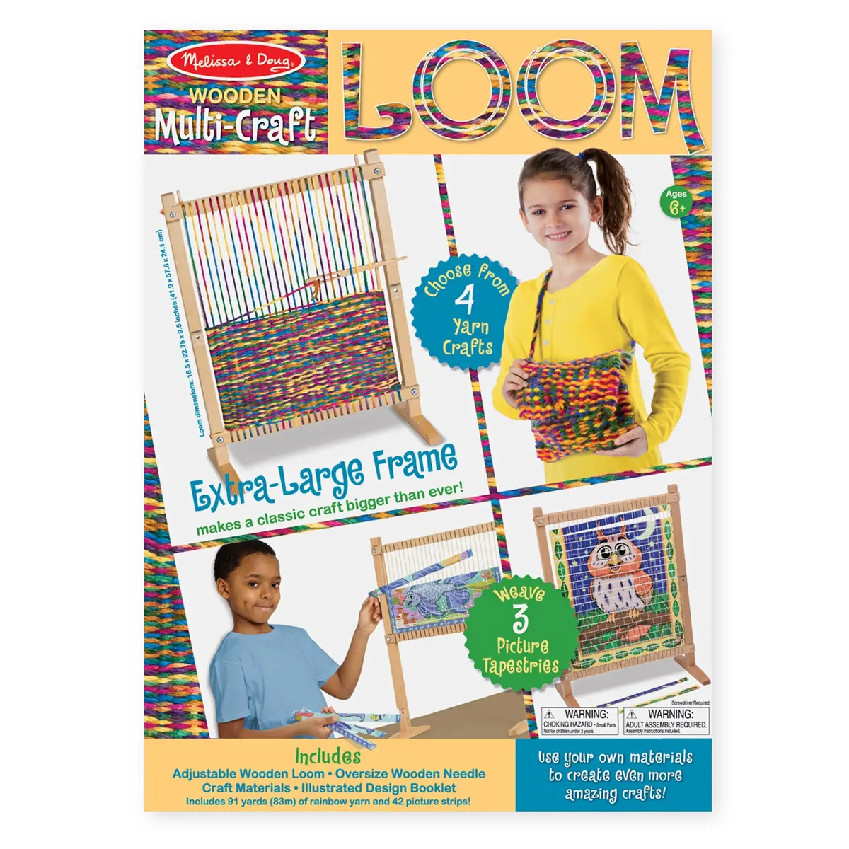 Melissa & Doug Colorful Multi-Craft Weaving Loom Kit 1