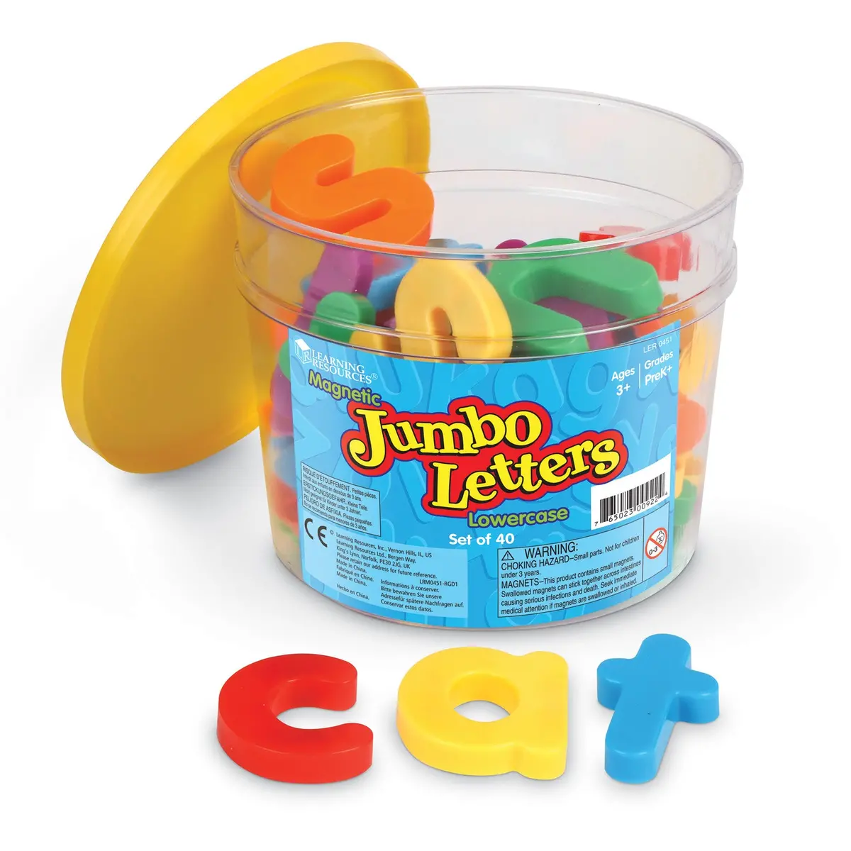 Learning Resources Jumbo Magnetic Lowercase Letters - Colorful, Oversized 1