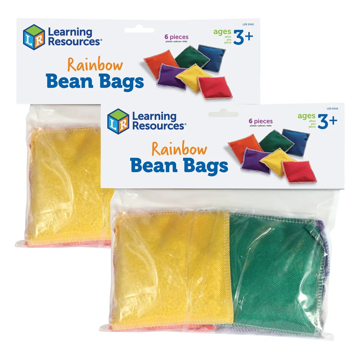 Learning Resources Rainbow Bean Bags - Color And Coordination Game - Set Of 12 1