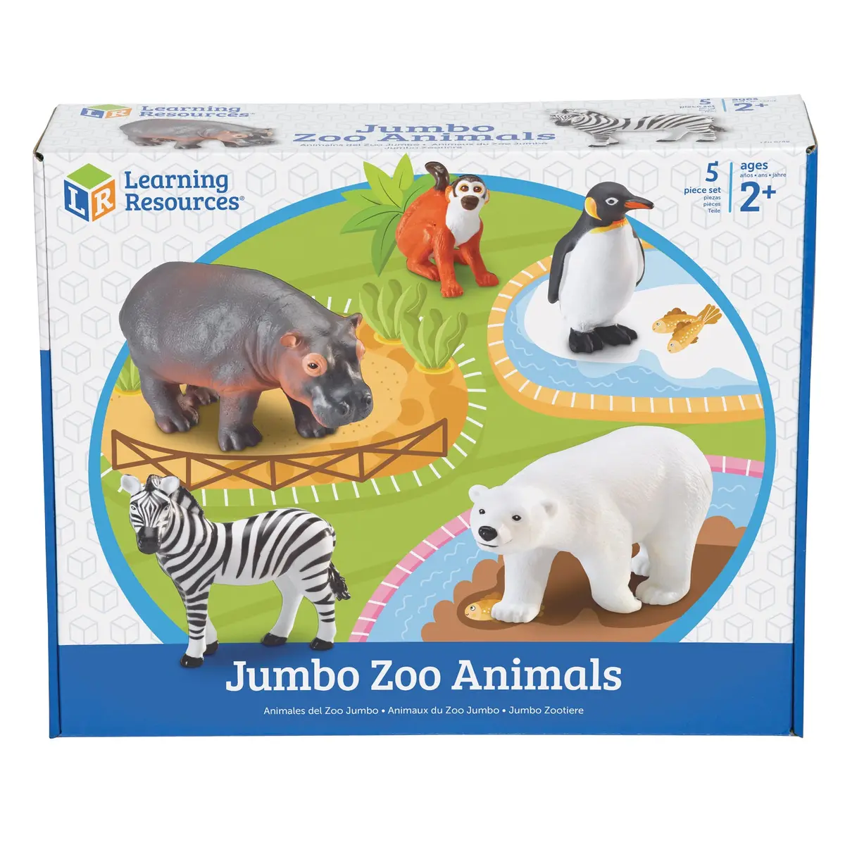 Learning Resources Jumbo Zoo Animals - Playful 5-Piece Set 1