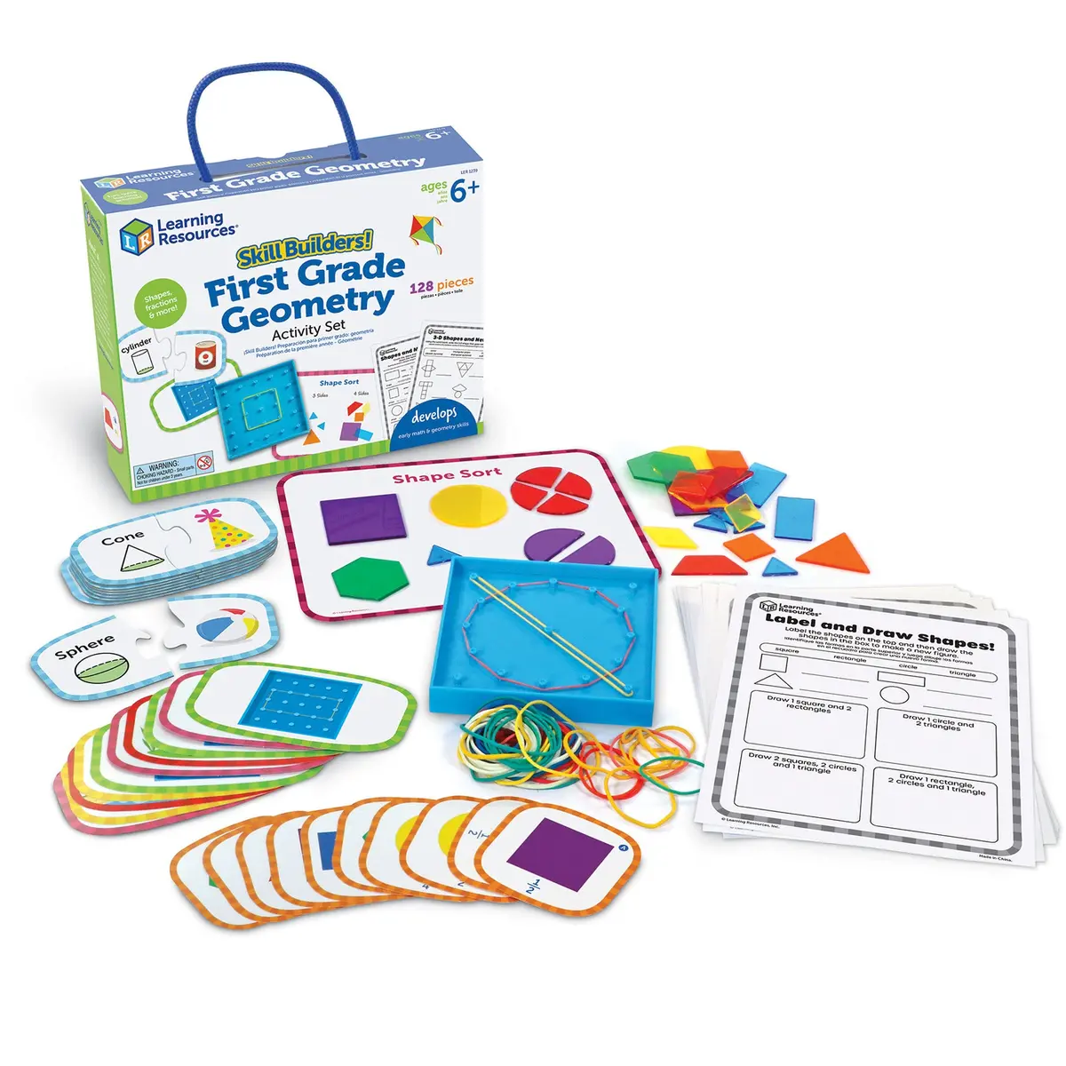 Learning Resources Skill Builders! 1St Grade Geometric Shapes - Math Mastery Set 1