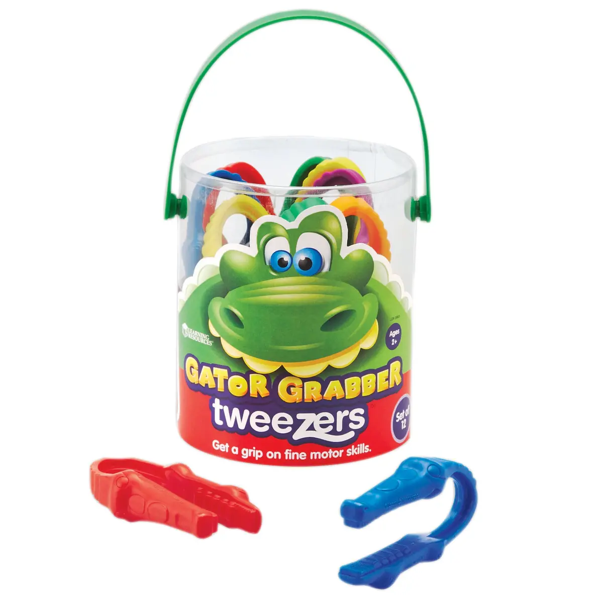 Learning Resources Gator Grabber Tweezers - Colorful Fine Motor Toy 1