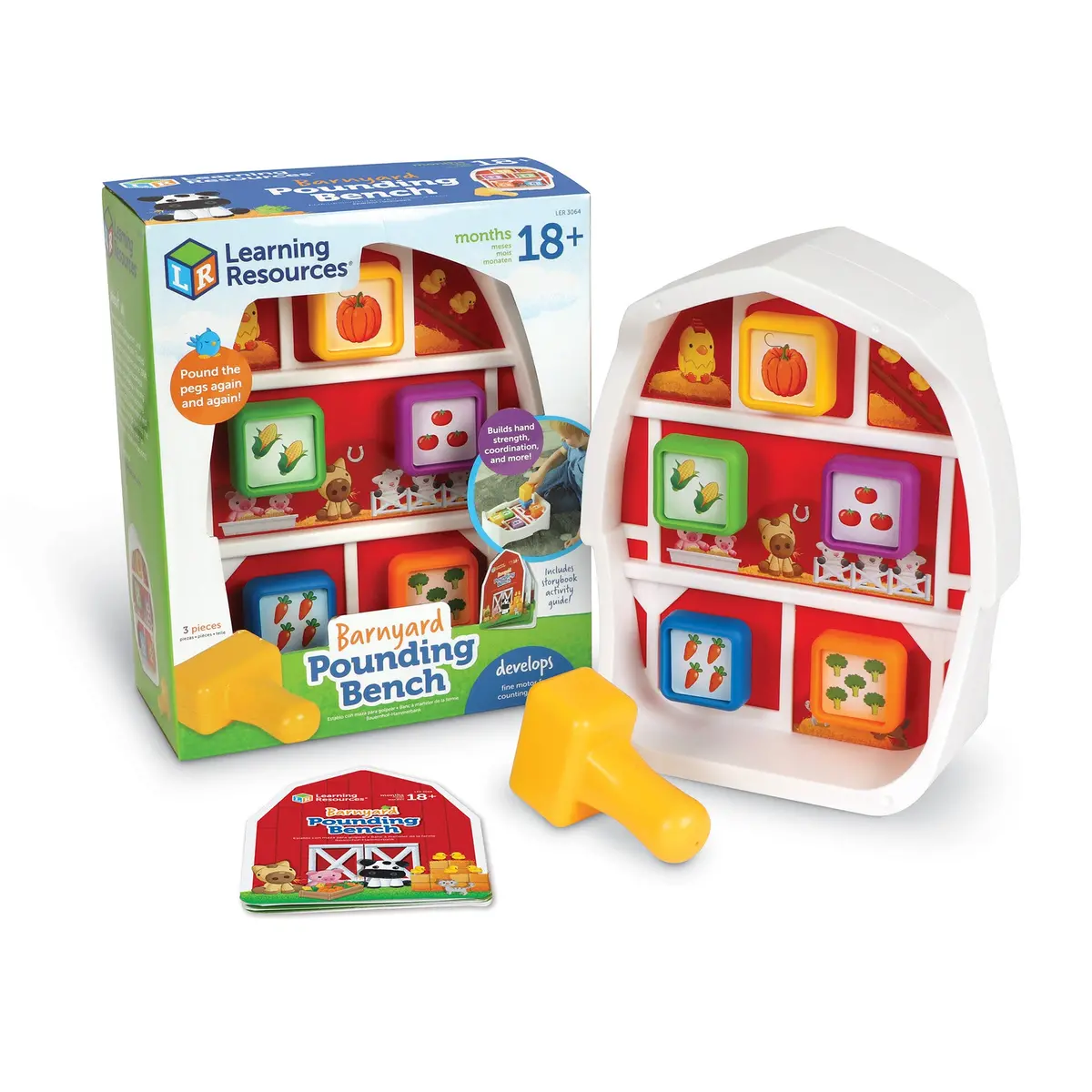 Learning Resources Barnyard Pounding Bench – Dual-Themed Educational Toy 1