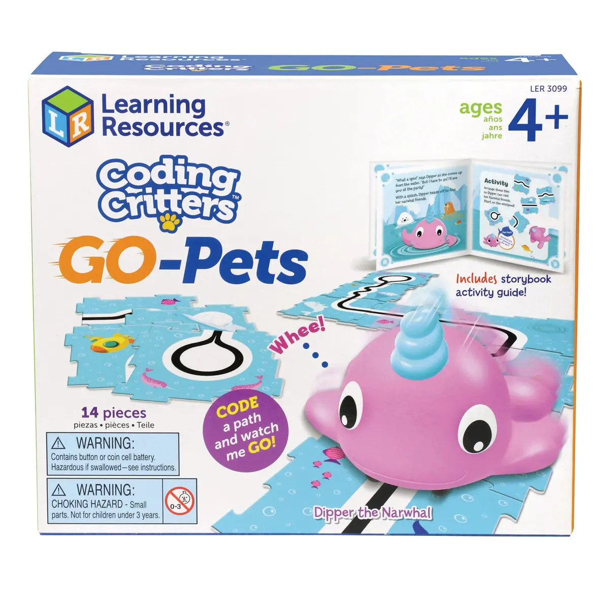 Learning Resources Coding Critters Go-Pets - Dipper The Narwhal - Interactive Coding Toy 1