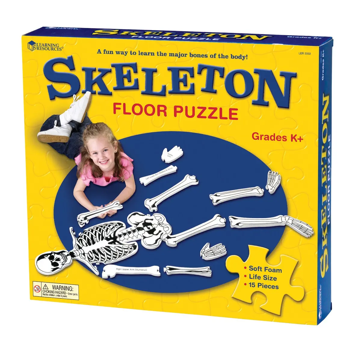 Learning Resources Skeleton Foam Floor Puzzle - Human Anatomy Educational Toy 1