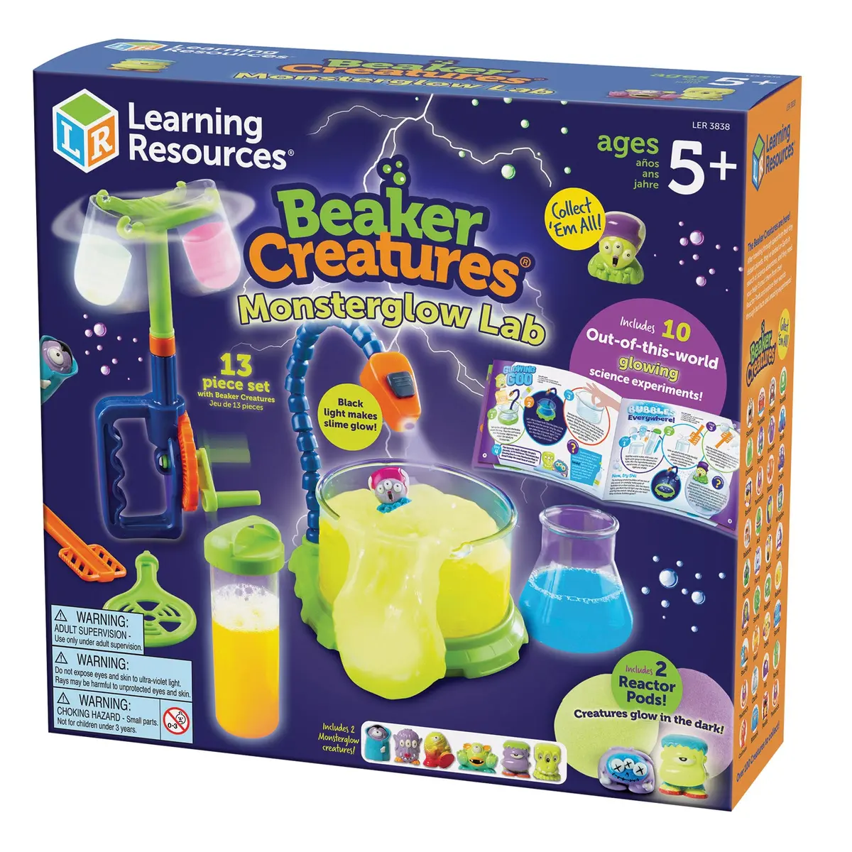 Learning Resources Beaker Creatures Monster Glow Lab Kit 1