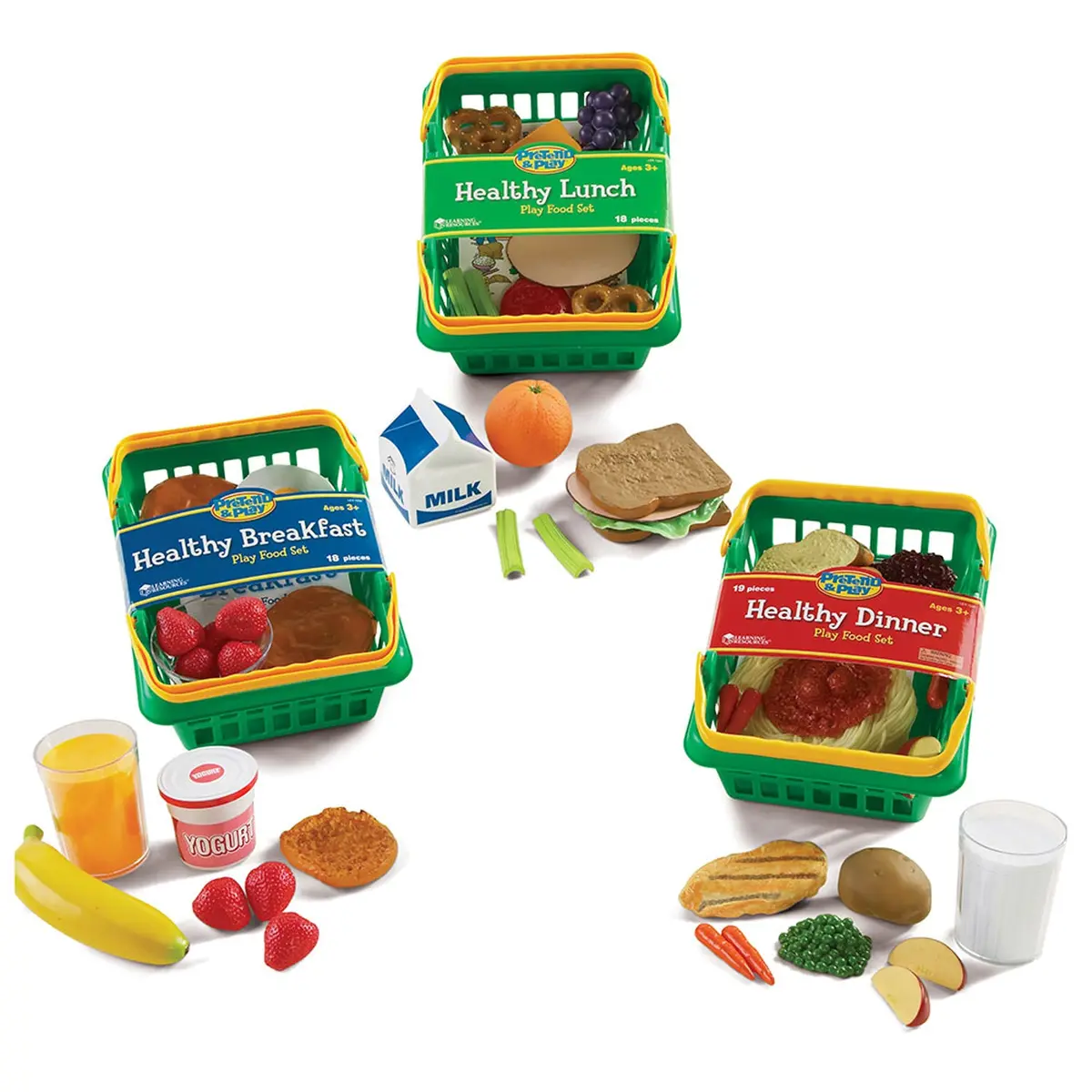 Learning Resources 3-Basket Healthy Food Play Set 1