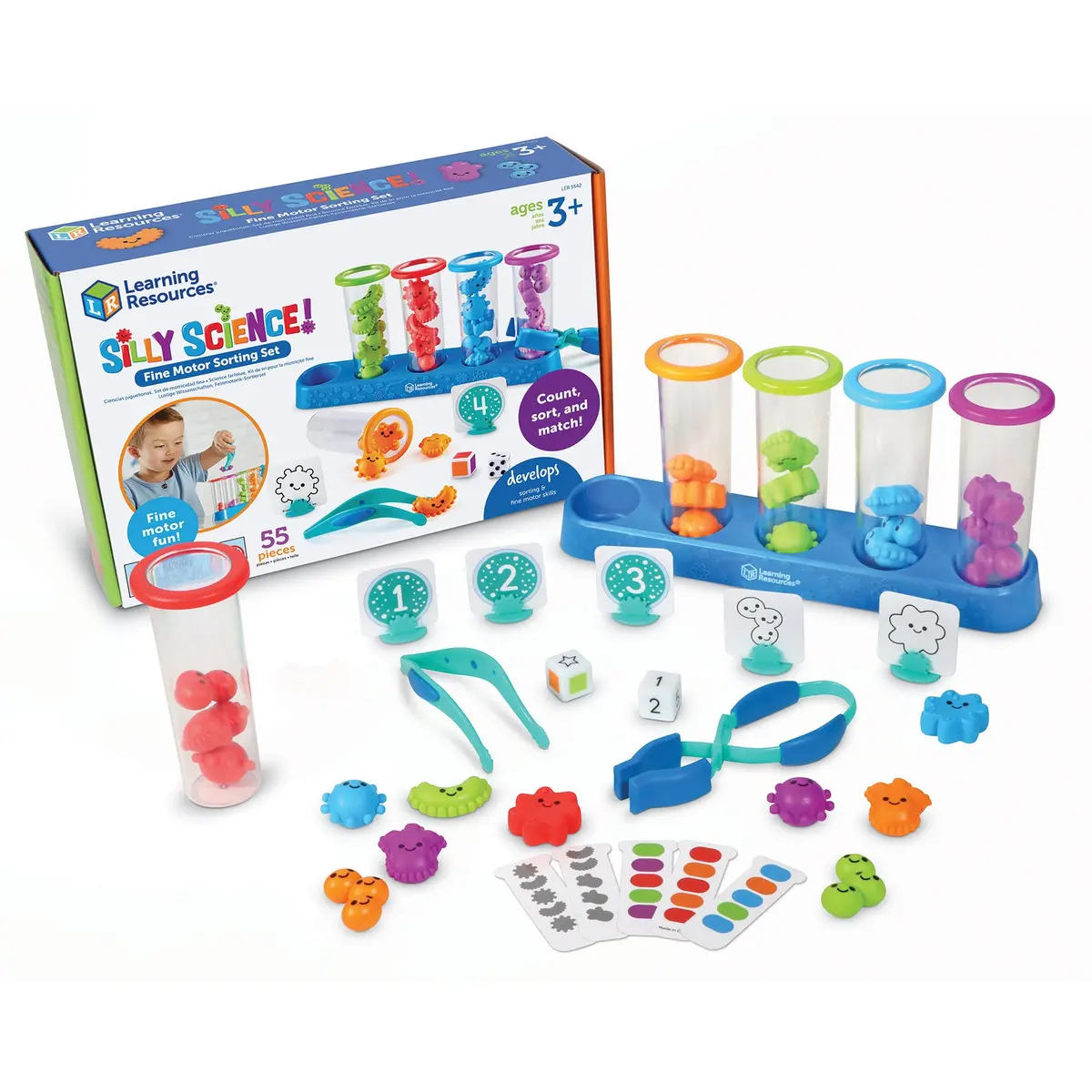Learning Resources Silly Science - Colorful Germ Sorting Set 1