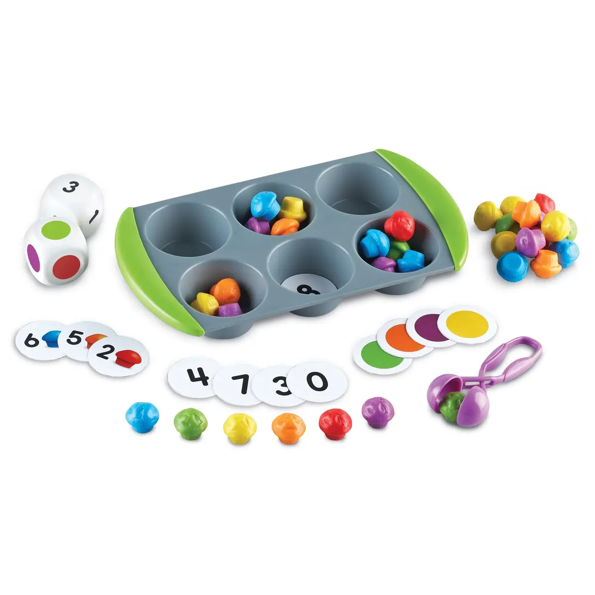 Learning Resources Mini Muffin Match Up - Color And Number Educational Game 1