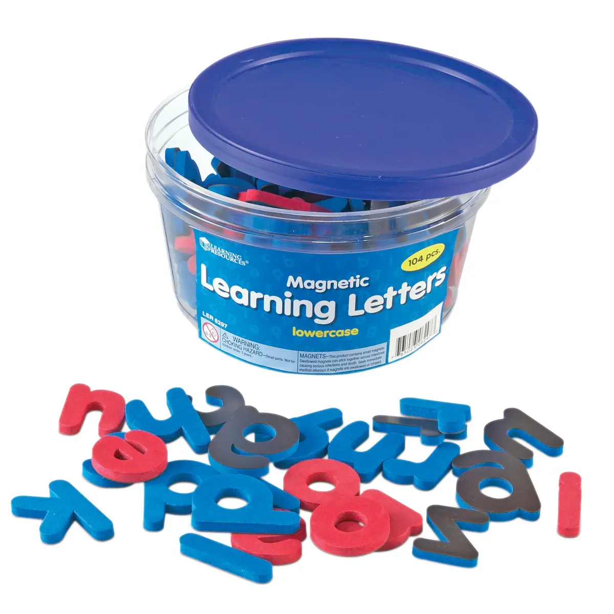 Learning Resources Magnetic Soft Foam Learning Letters - Lowercase - Color Coded 1