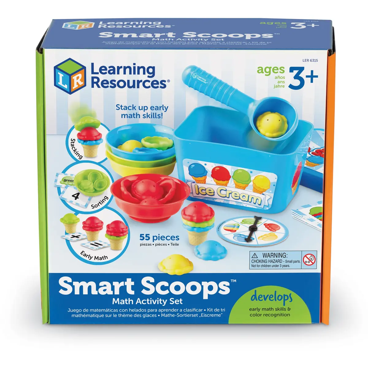 Learning Resources Smart Scoops Math Activity Set - Colorful Ice Cream Theme 1
