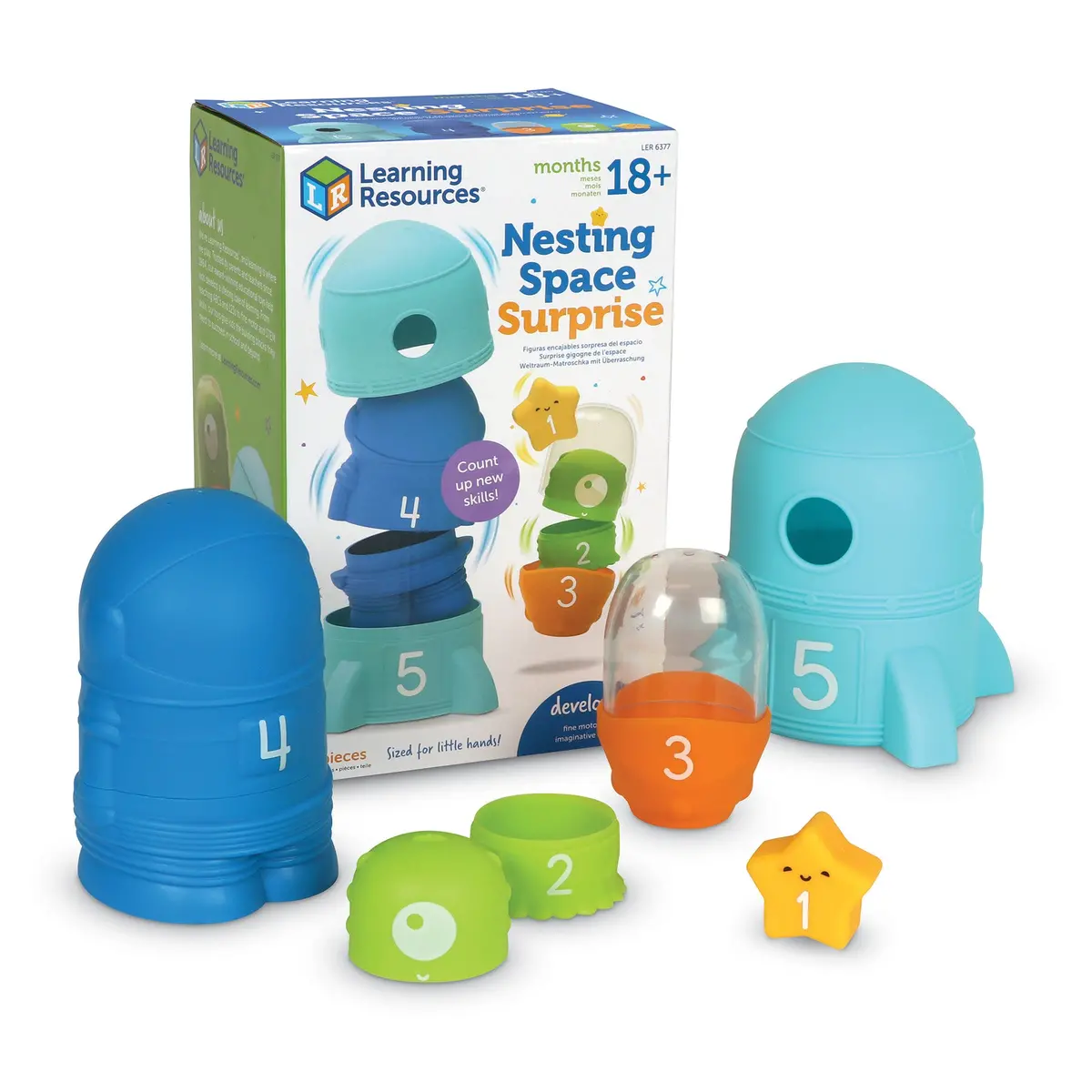 Learning Resources Cosmic Explorer Nesting Rocket Ship - Space Adventure - Educational Toy 1