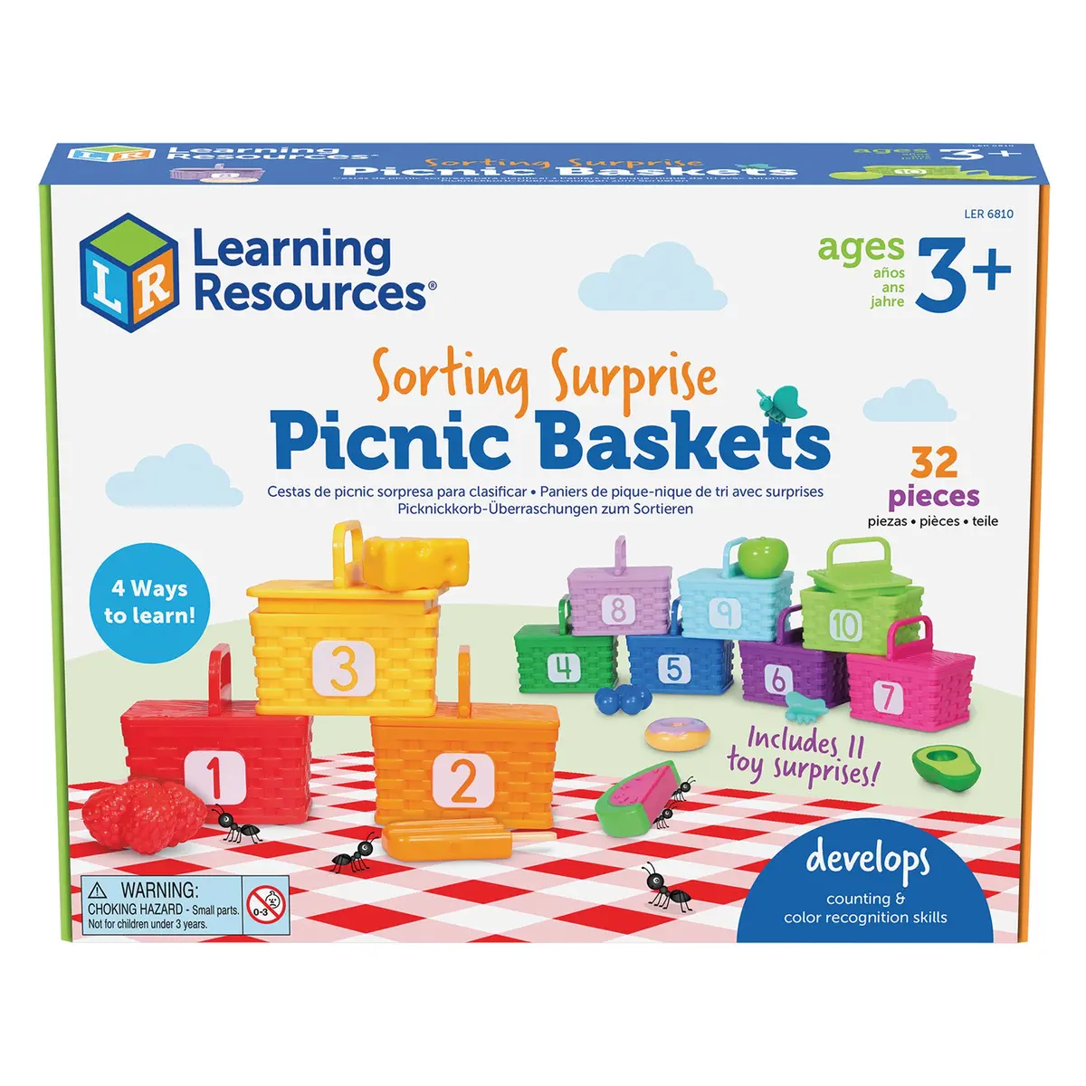 Learning Resources Sorting Picnic Baskets - Colorful Counting Fun 1