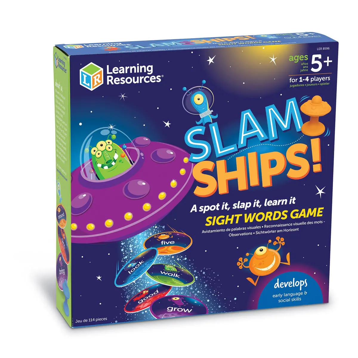 Learning Resources Slam Ships! Sight Words Game - Ufo-Themed Educational Toy 1