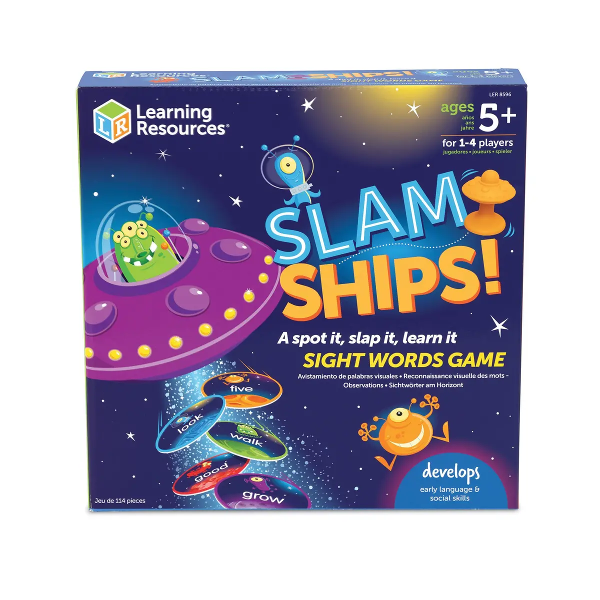 Learning Resources Slam Ships! Sight Words Game - Ufo-Themed Educational Toy 2