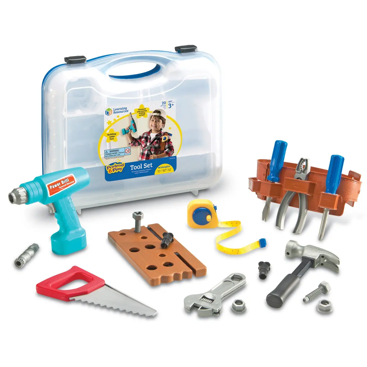 Learning Resources 20-Piece Pretend & Play Work Belt Tool Set 1