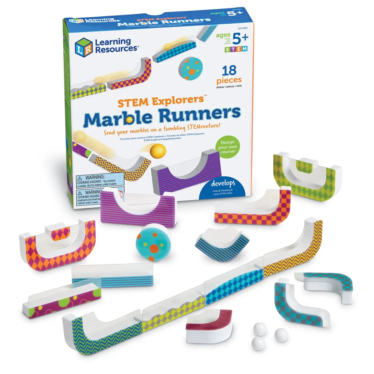 Learning Resources Stem Explorers Marble Runners - Ingenious Track Building Set 1