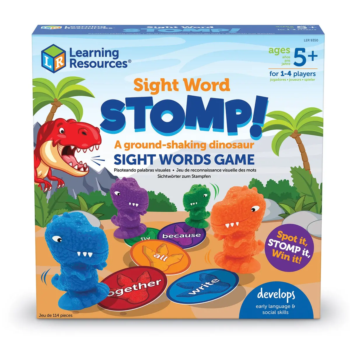 Learning Resources Sight Word Stomp - Dinosaur-Themed Reading Game 1