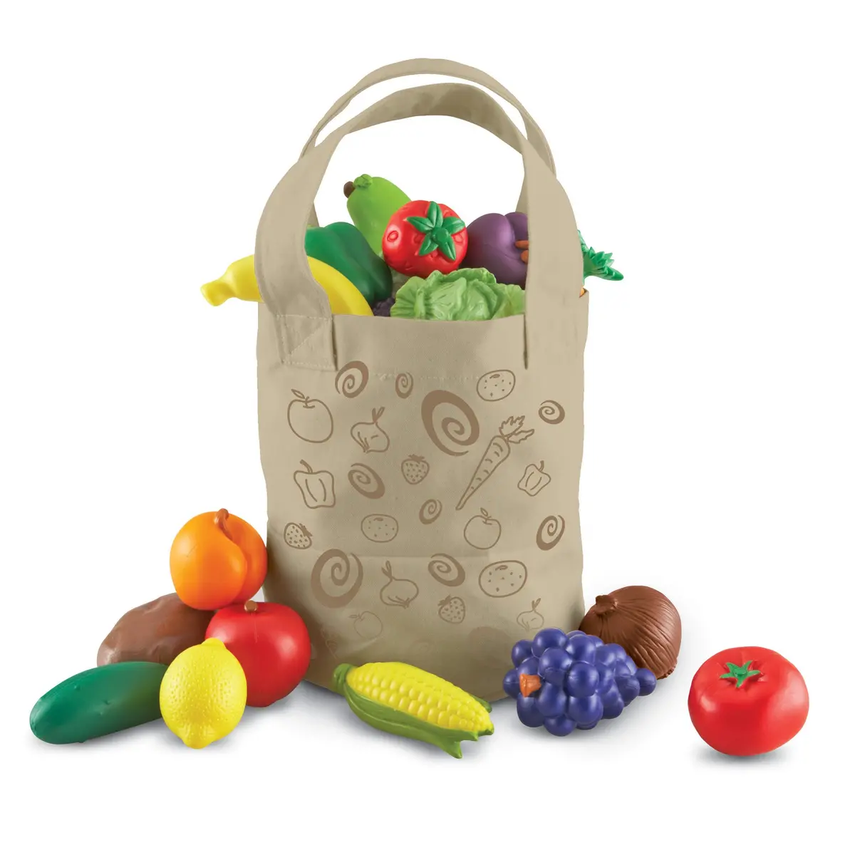 Learning Resources 17Pc Fresh Picked Fruit & Veggie Tote 1