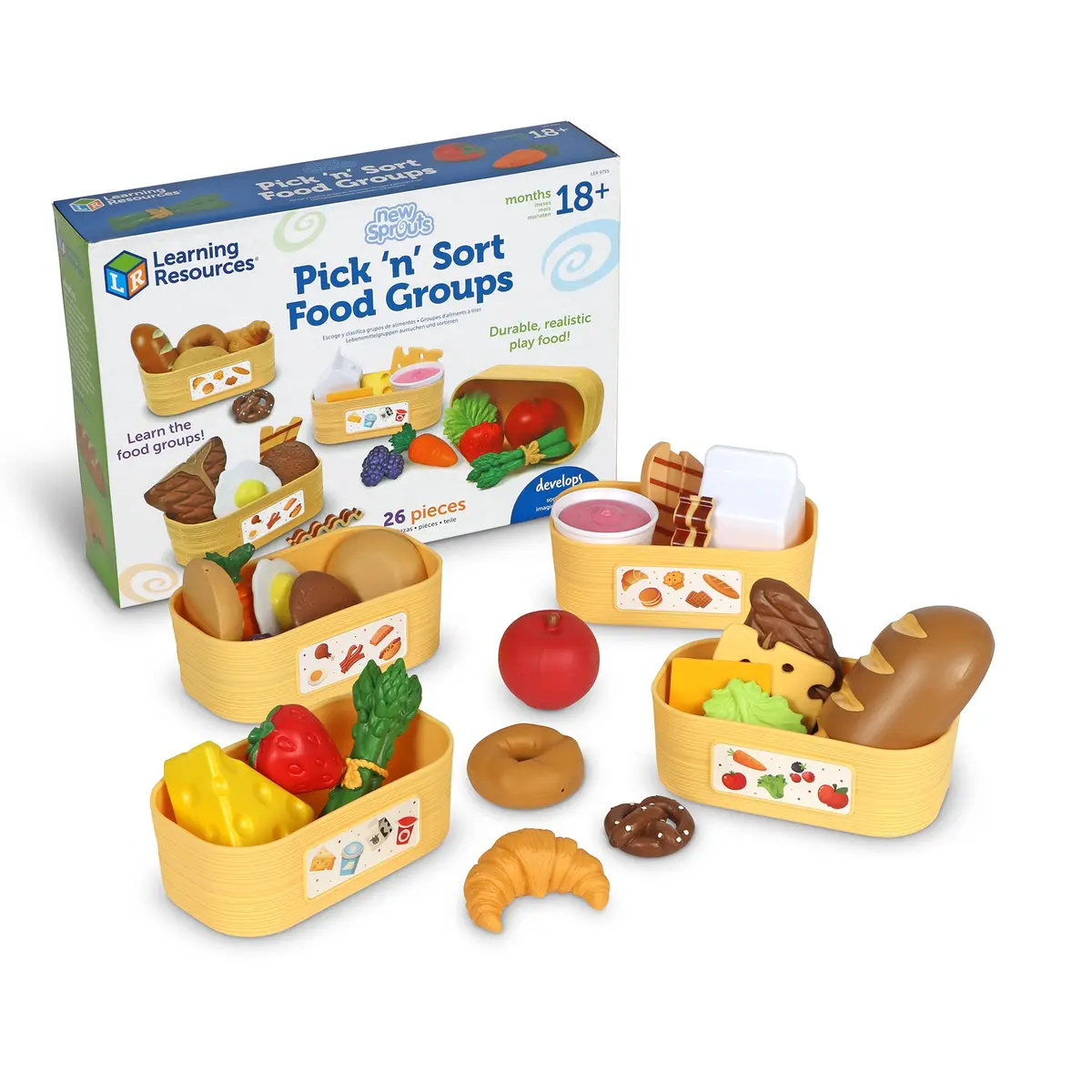 Learning Resources New Sprouts Pick 'N' Sort Food Groups - Educational Play Set 1