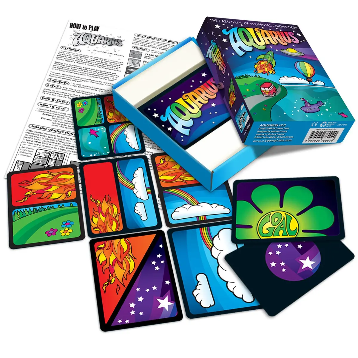 Looney Labs Aquarius Version 3.0 Element Matching Card Game 1