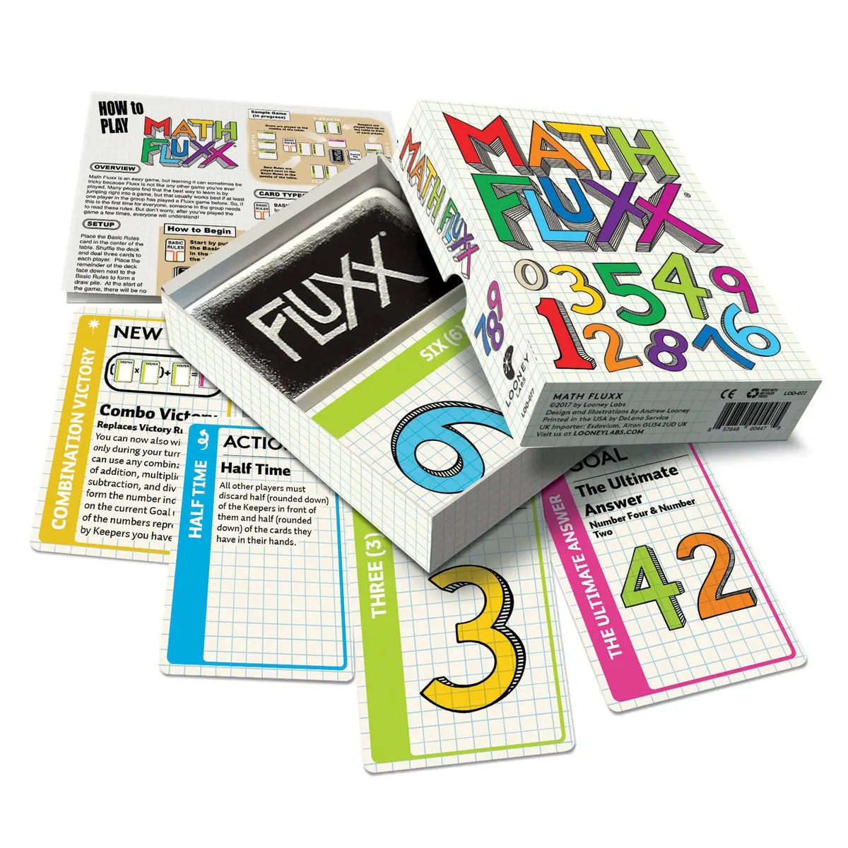 Looney Labs Math Fluxx 2.0 Card Game 1