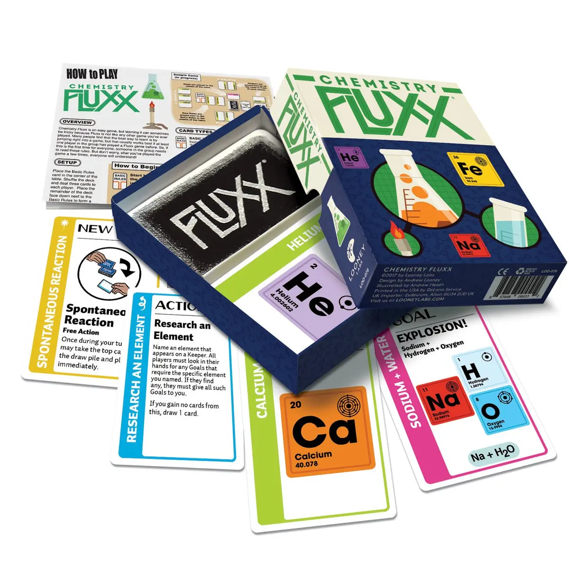 Looney Labs Chemistry Fluxx Card Game - Ever-Changing Elemental Fun! 1