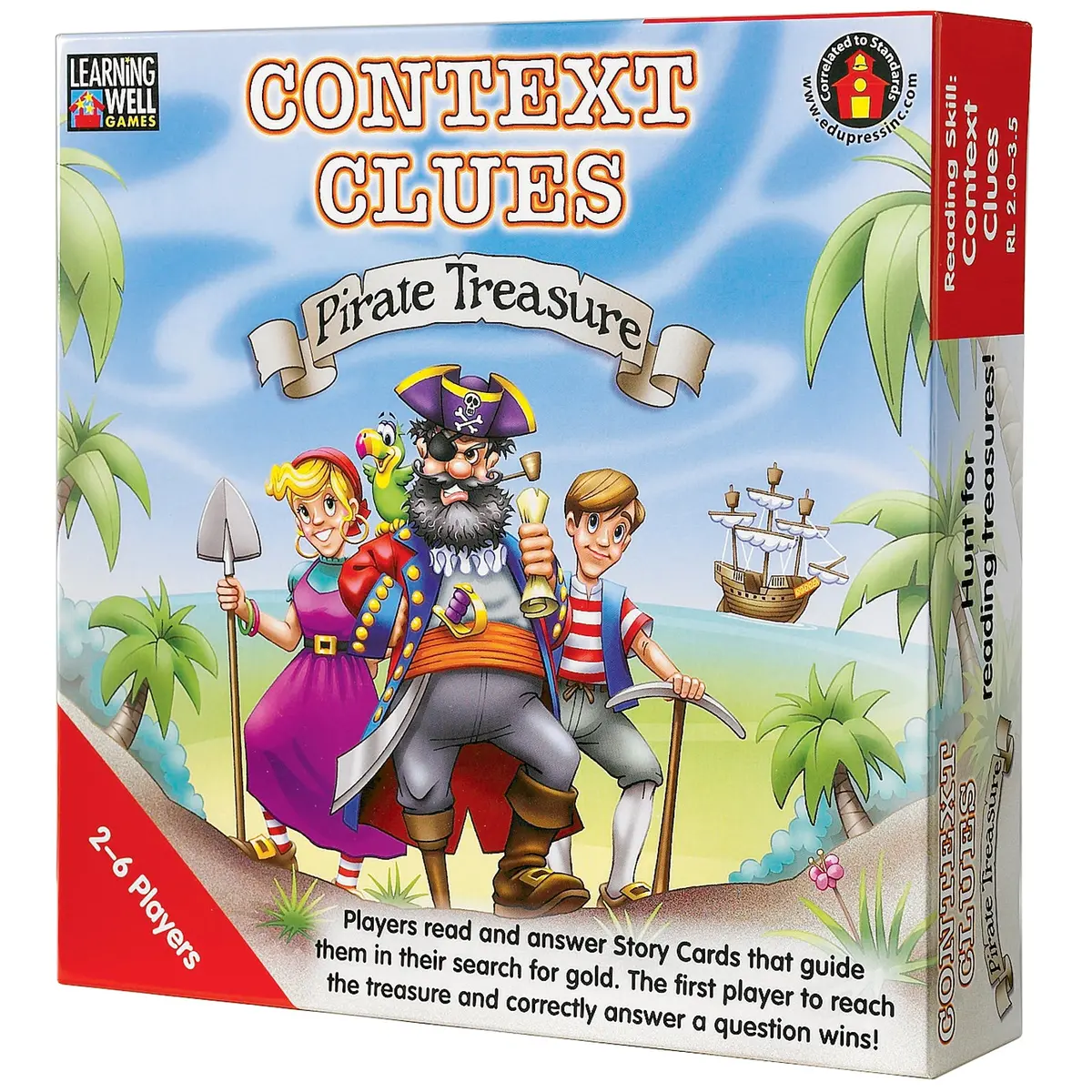 Learning Well Games Context Clues Pirate Treasure Game - Red Level 2.0-3.5 1