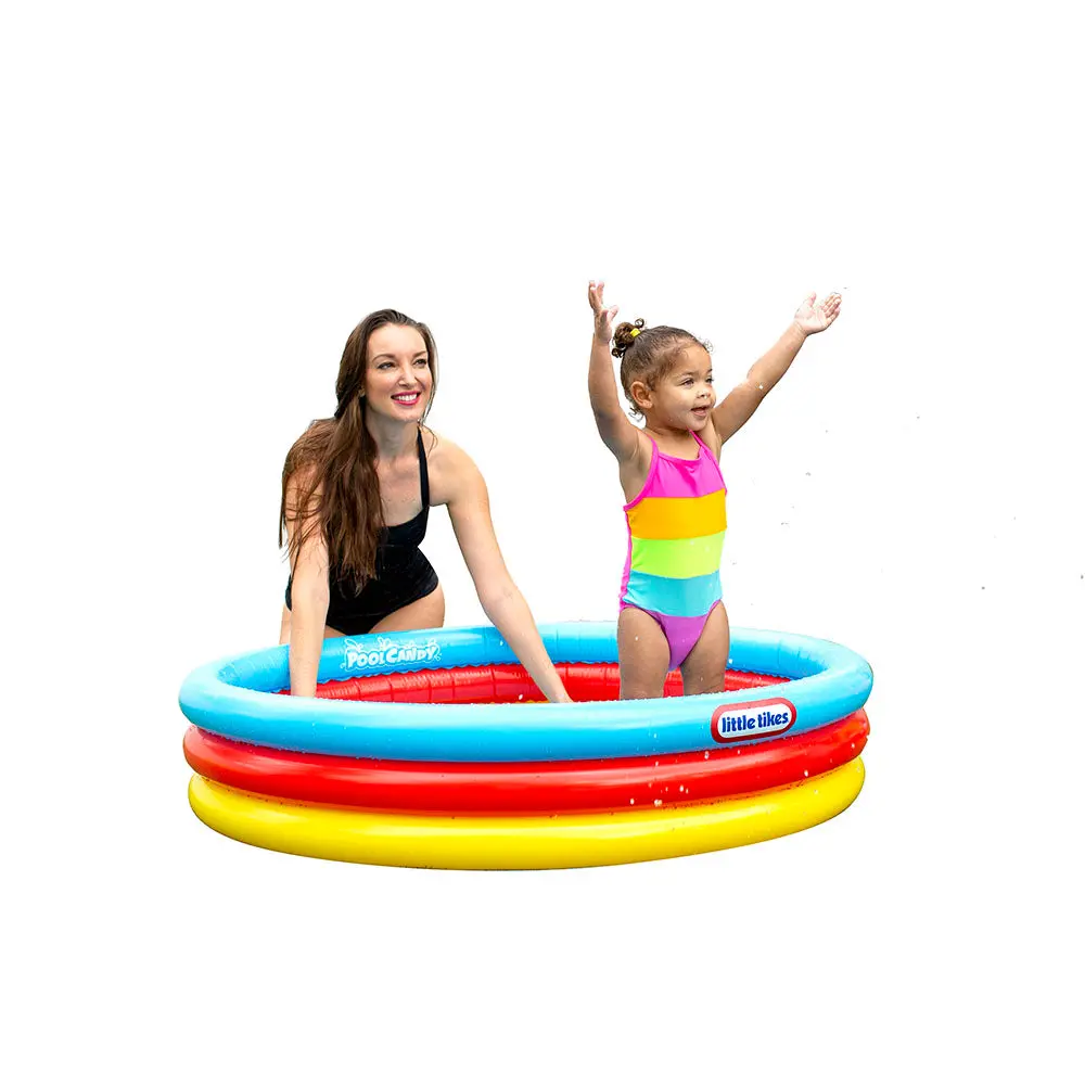 Little Tikes Kiddie Pool - 48 Inch Round 3-Ring Splash Pool 1