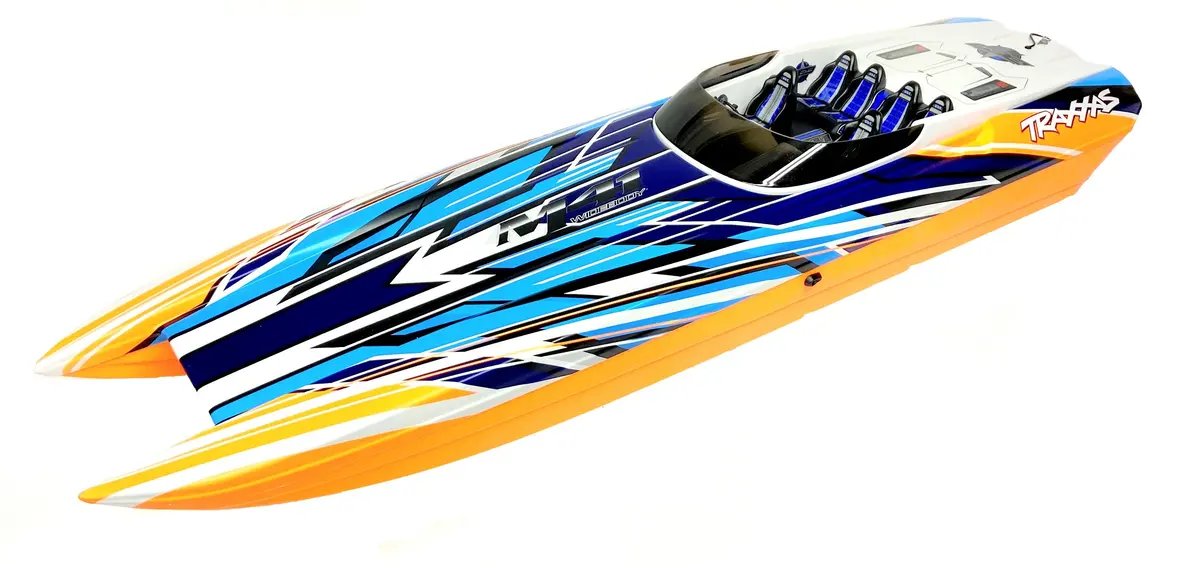 Fits M41 Widebody Boat Hull & Hatch Catamaran Dcb Orange Blue Painted 57046-4 1