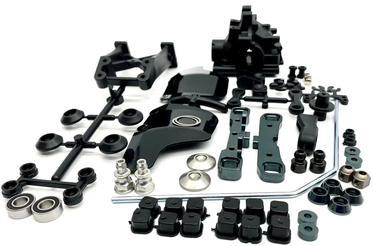 Mbx8r Eco Rear Suspension Set (Sway Bar, Arm, Toe In Mount, Gear Box Mugen E2028 1