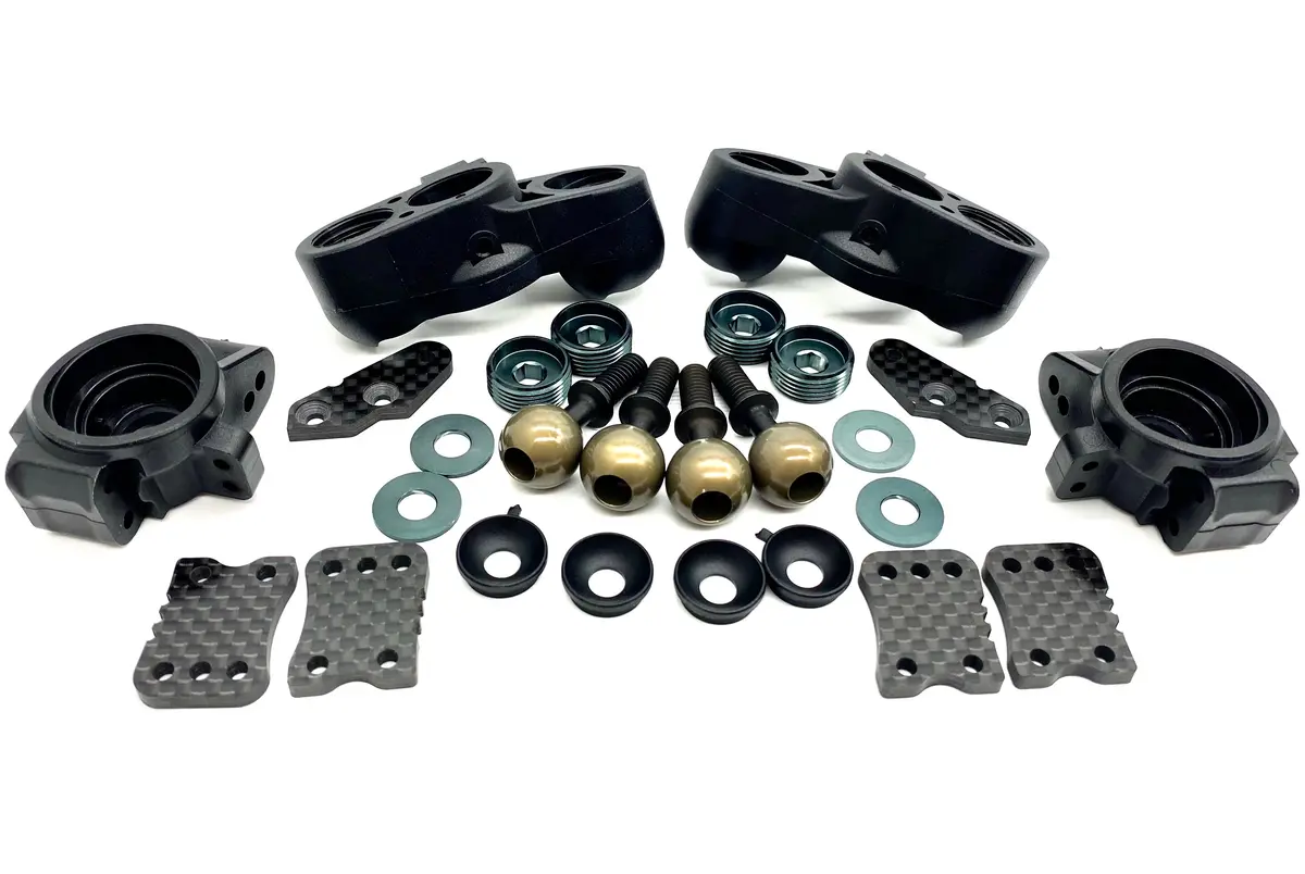 Mbx8r Eco Front & Rear Uprights (Knuckles, Hub Carriers Pillowball Mugen E2028 1