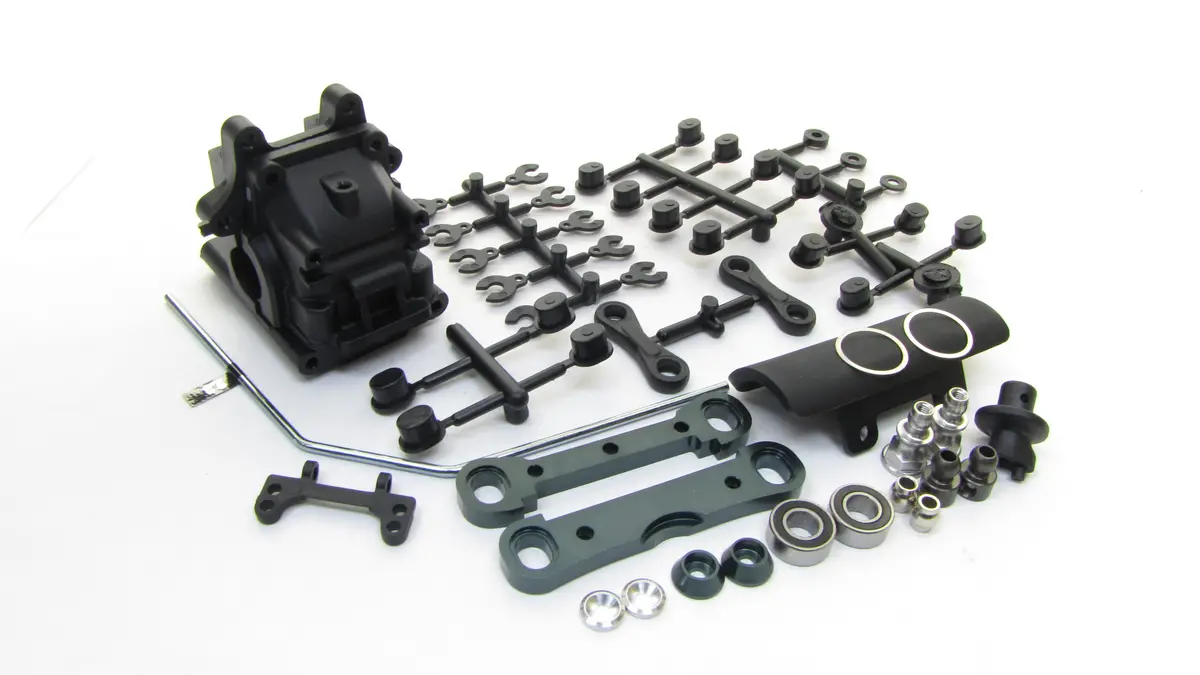 Mbx8 Front Suspension Set (Sway Bulkhead Gear Box Arm Mounts Bumper Mugen E2021 1