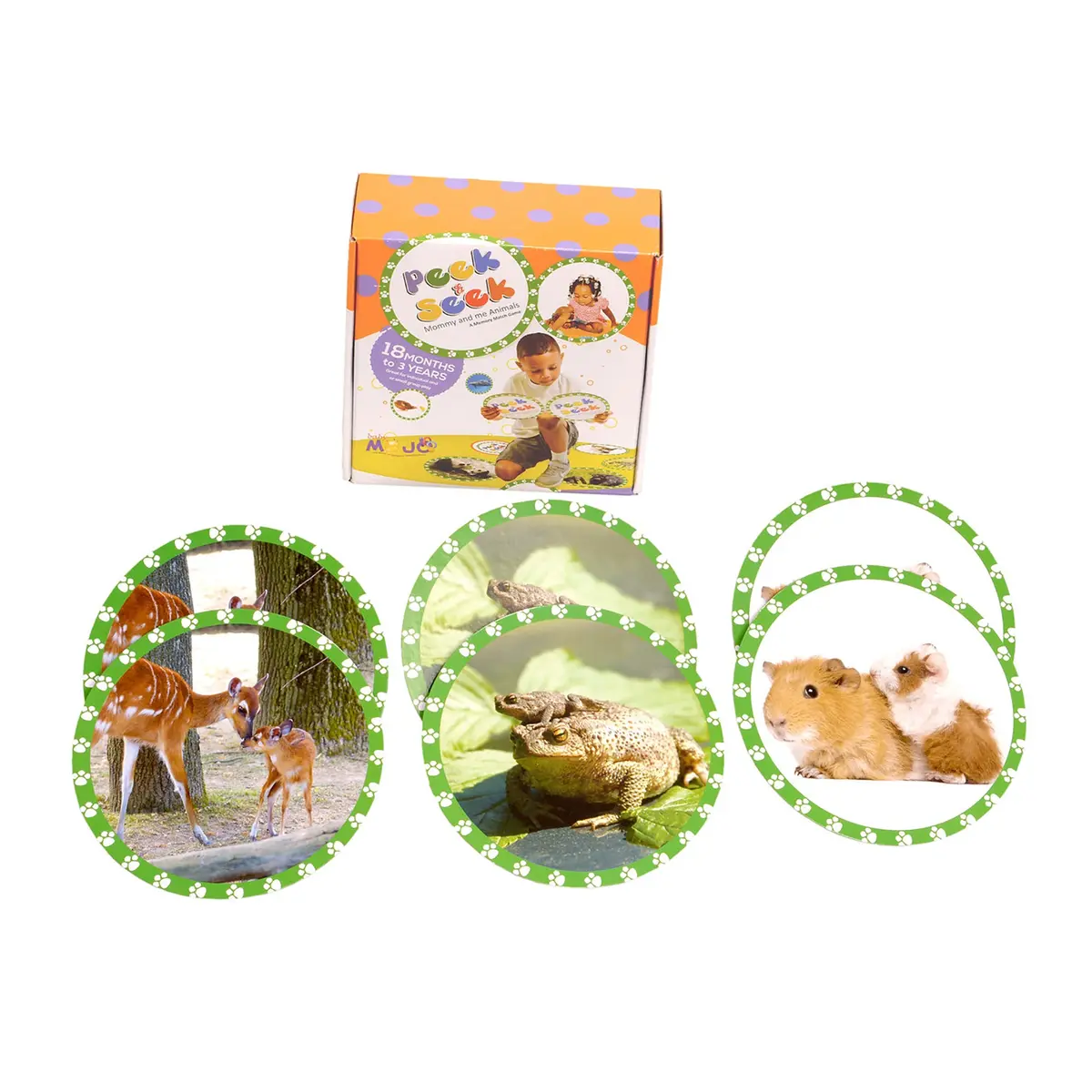 Mojo Seek And Peek Mommy And Me Animal Memory Match Game 1