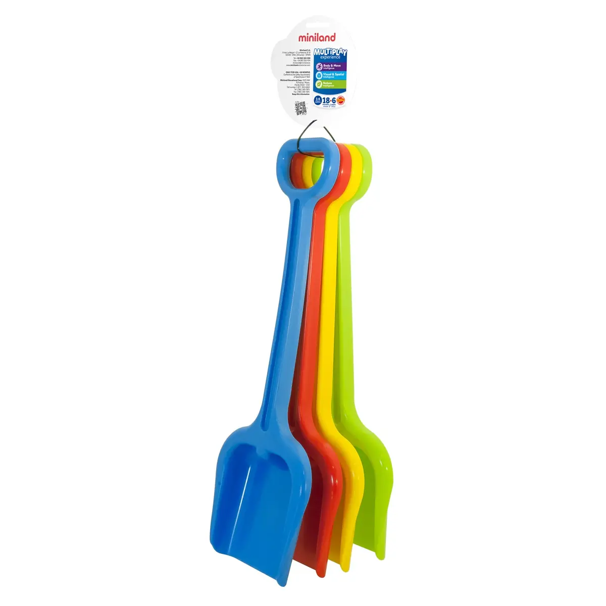 Miniland - Super Shovels 4-Pack - Color Burst Collection 1