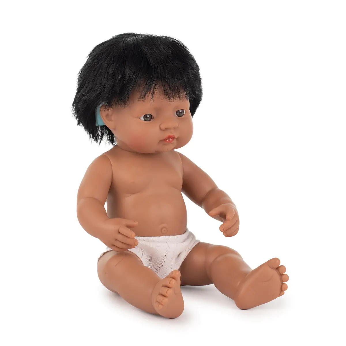 Miniland 15 Inch Playmate Doll With Hearing Aid - Embracing Diversity 1